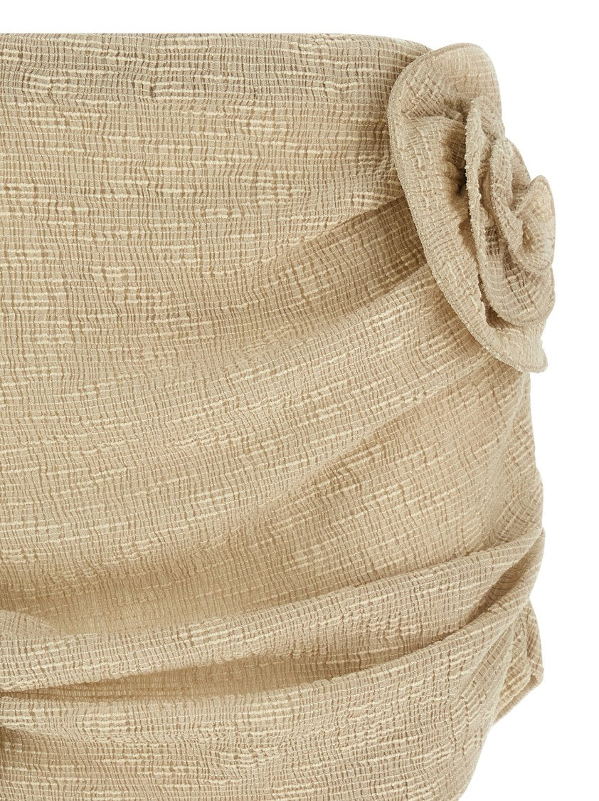Magda Butrym Crêpe Mini Skirt With 3D Floral Applications