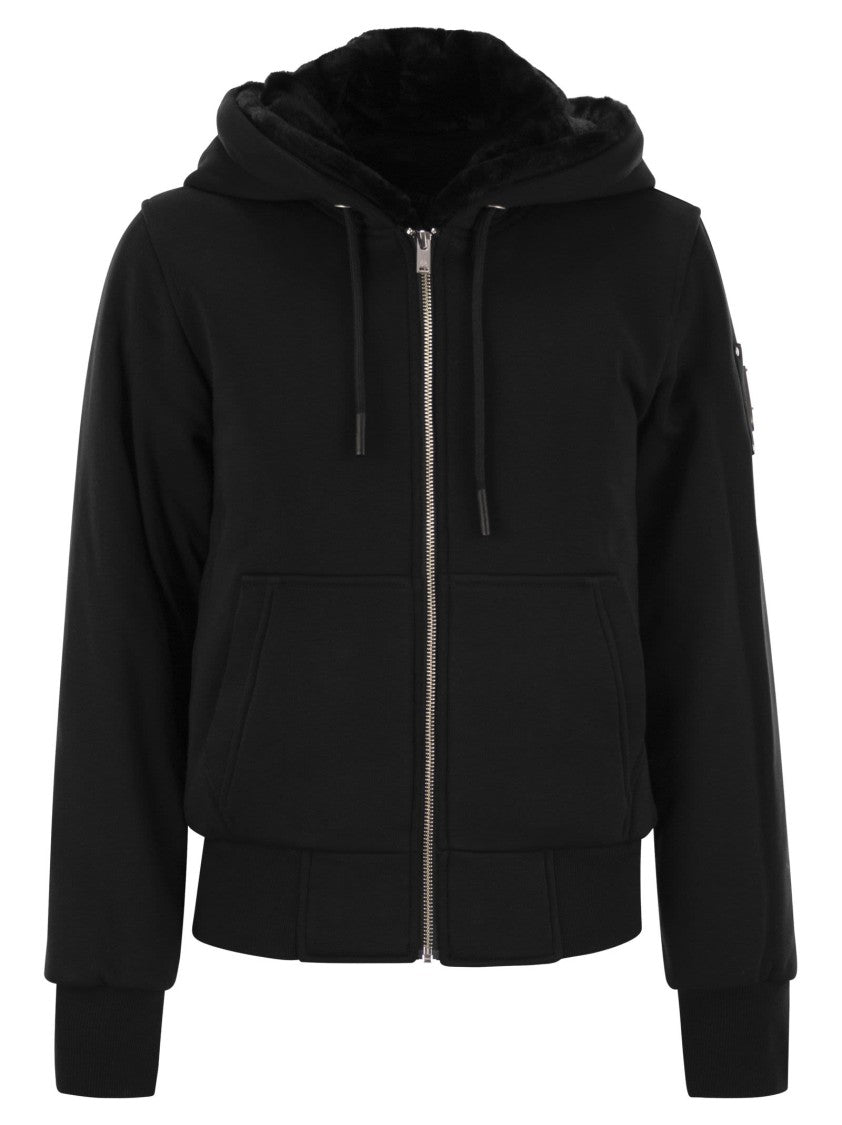 Moose Knuckles Classic Bunny - Sweatshirt With Faux Fur