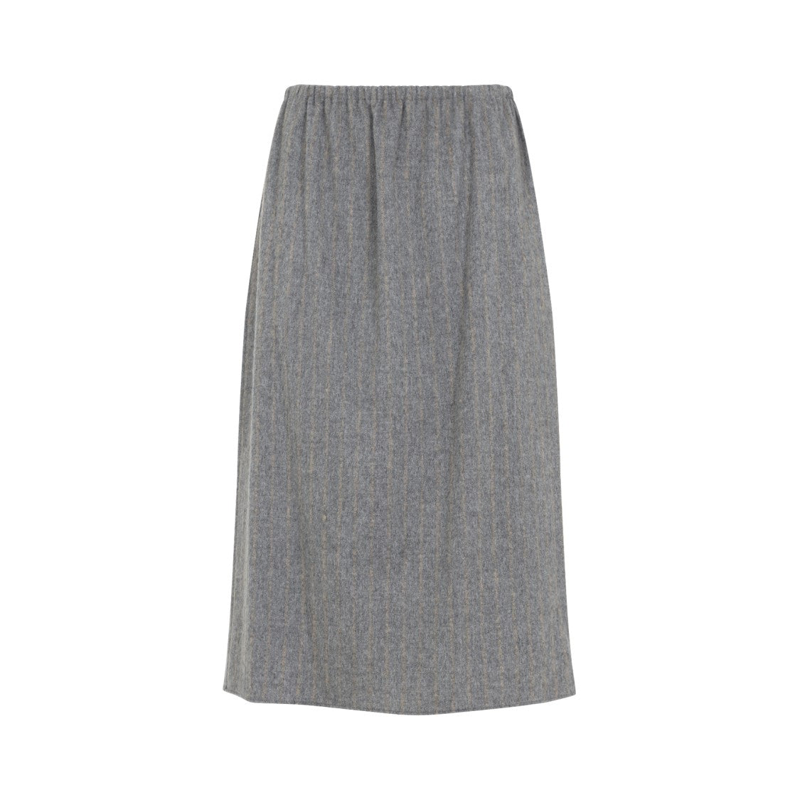 Carven Mid-Length Skirt With Textured Fabric And Subtle Stripe Pattern
