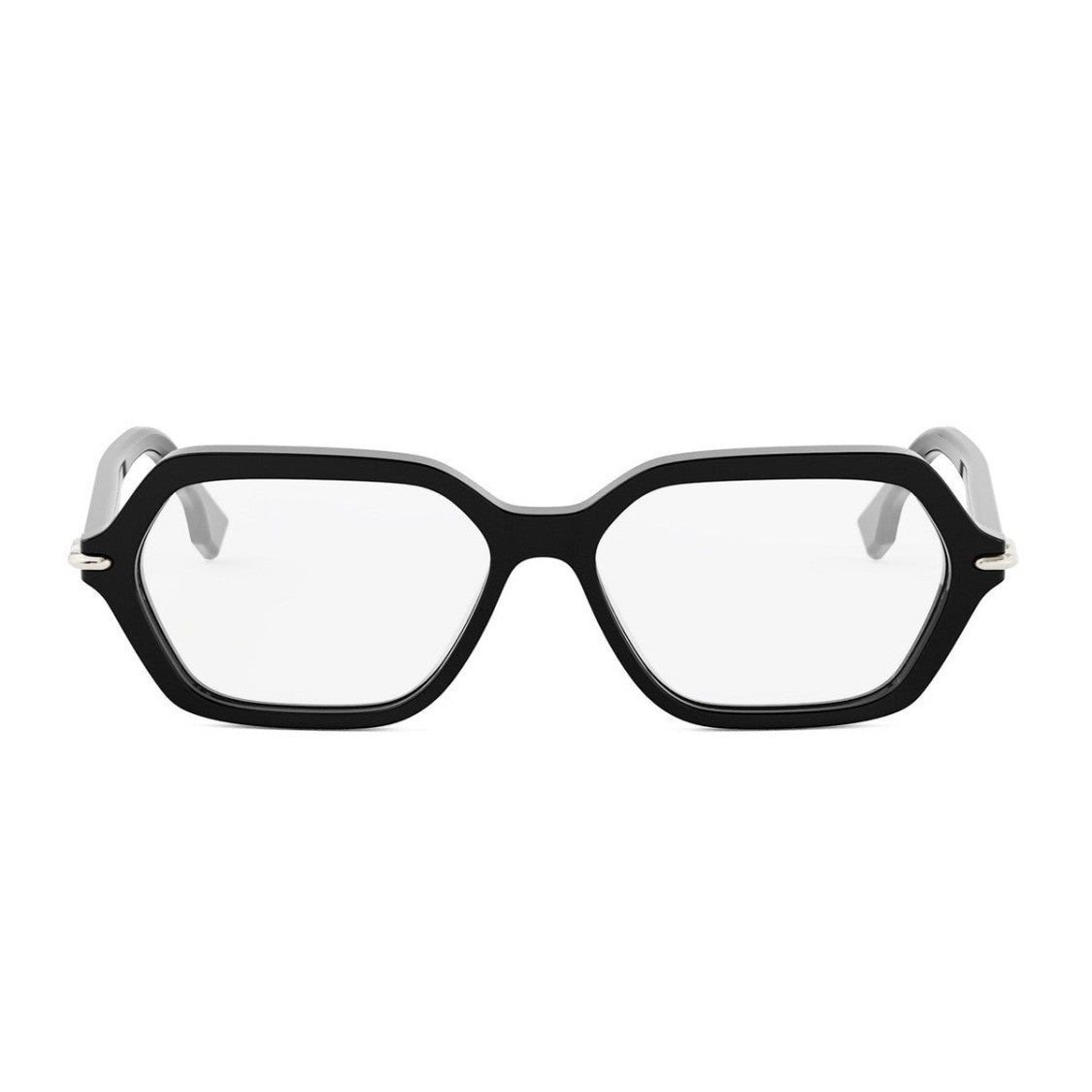 Fendi Black Selleria Acetate Geometric Sunglasses