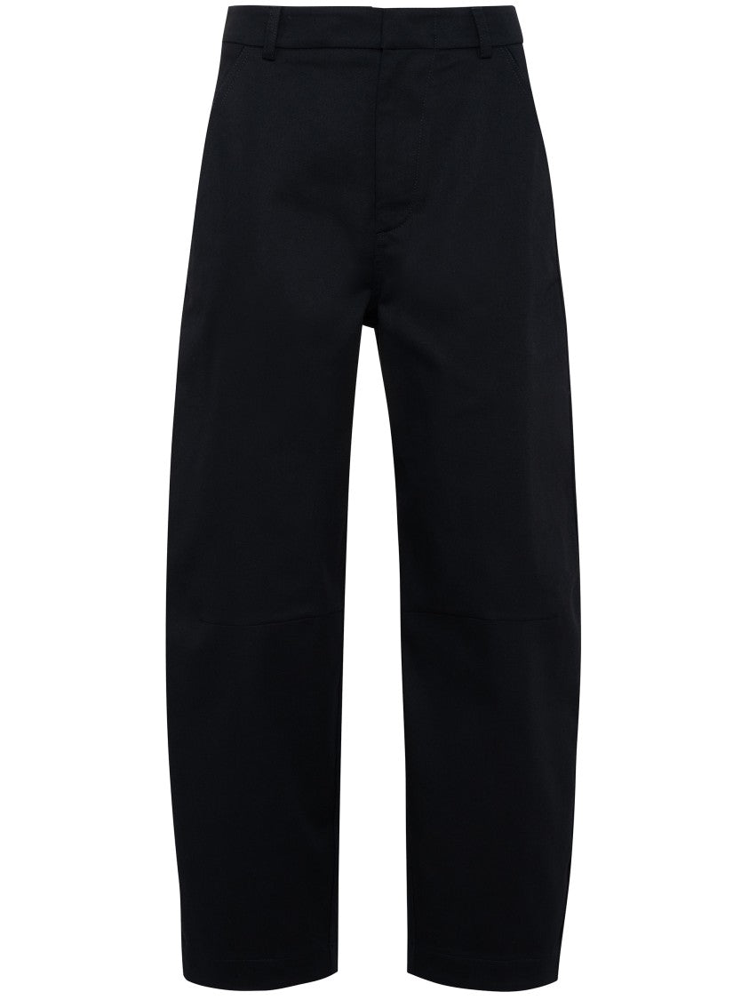 Tela Black Pantalone Cosmo Wide-Leg Tapered Pants