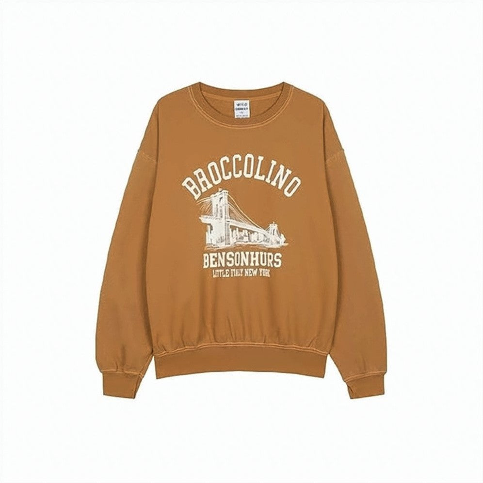 Wild Donkey Relaxed Fit Graphic Print Long-Sleeve Sweatshirt