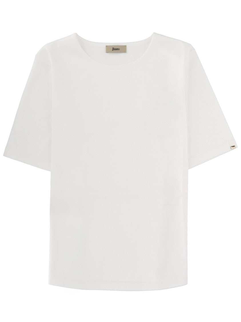 Herno Neutrals Pristine Boxy Crewneck T-Shirt