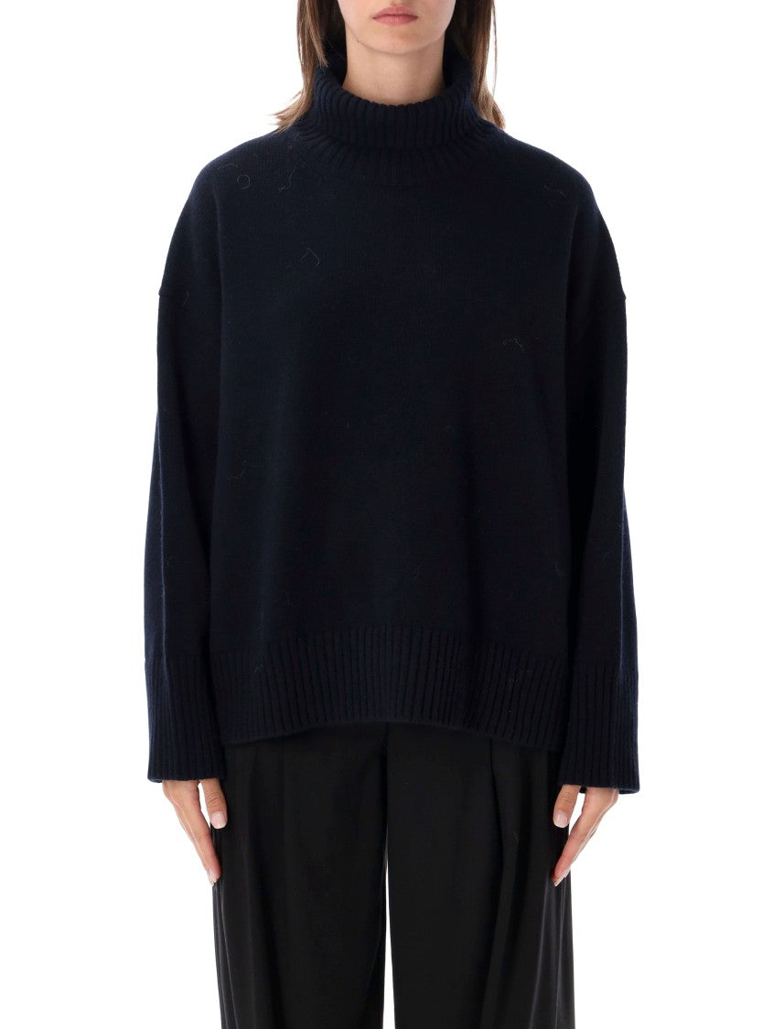 Soeur Merino Wool Oversized Knit Crewneck Sweater