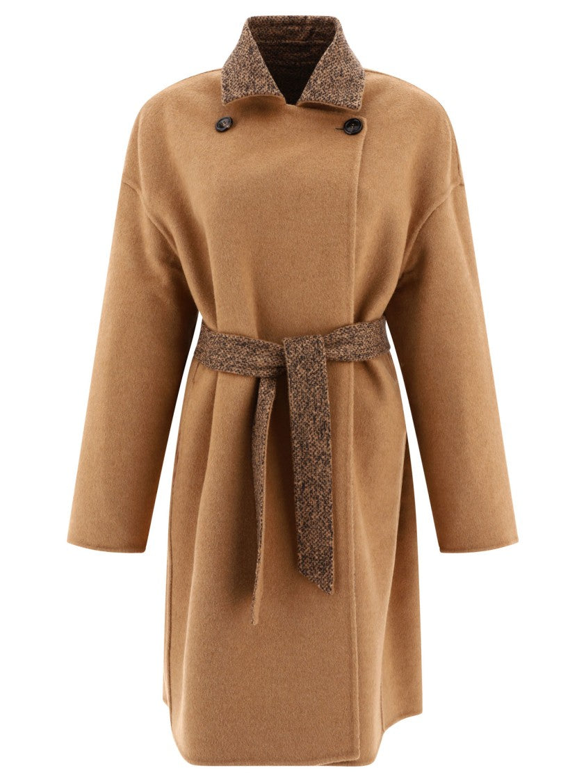 Max Mara "Evelin" Reversible Camel And Wool Coat