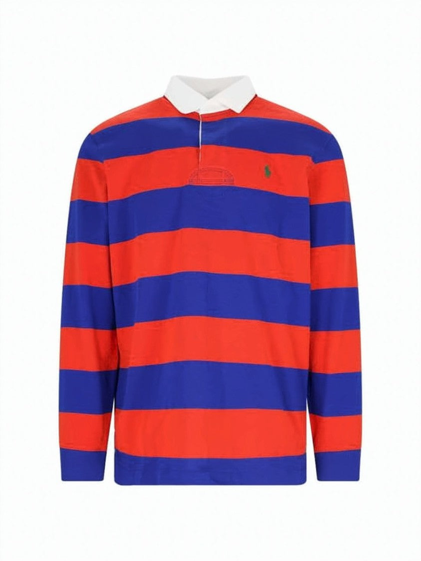 Polo Ralph Lauren Iconic Rugby Shirt With Bold Stripes And Classic Collar