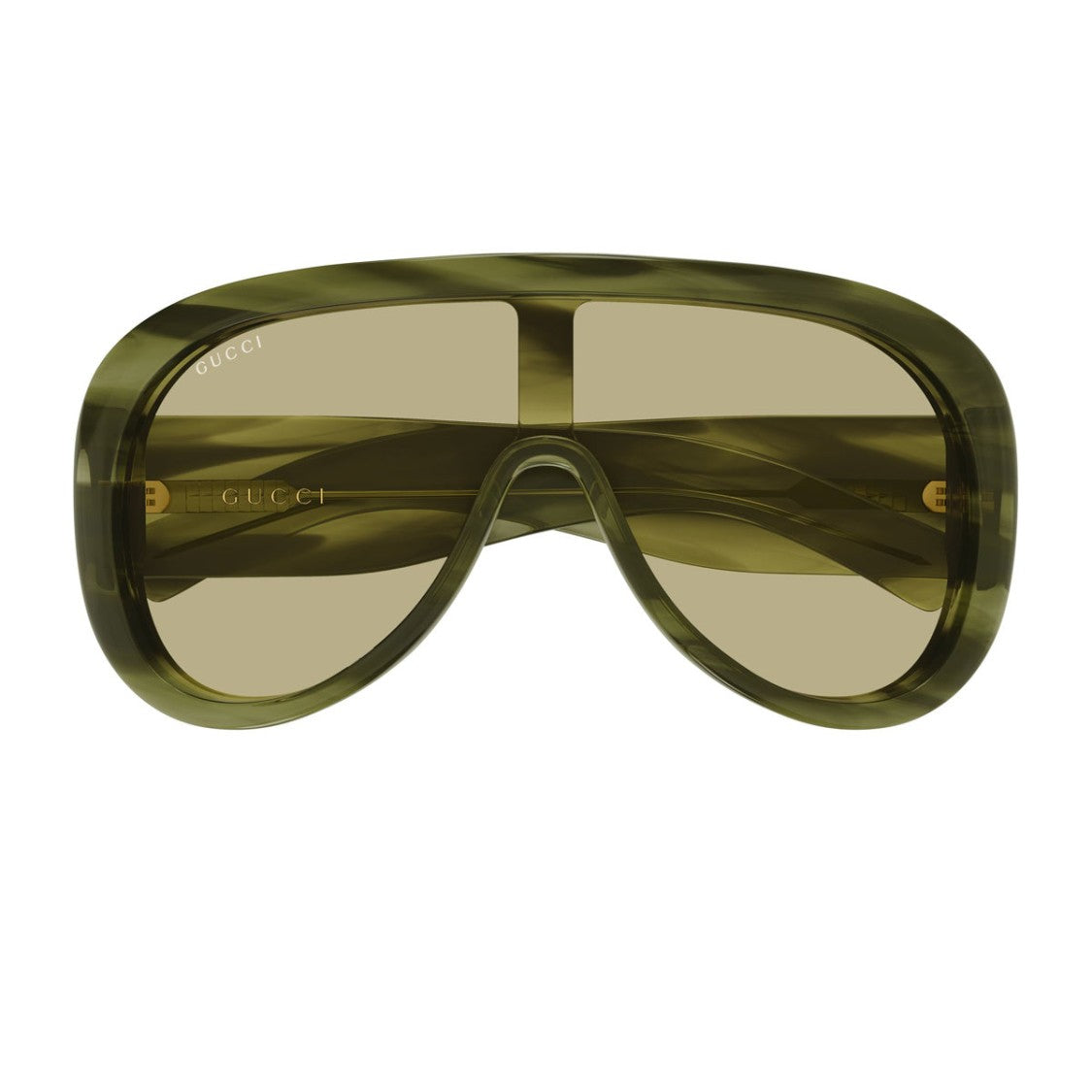 Gucci Gg2164s Havana Brown Recycled Acetate Shield Sunglasses