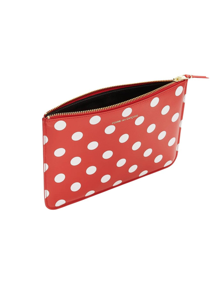 Wallet Cdg Red Polka Dot Pouch