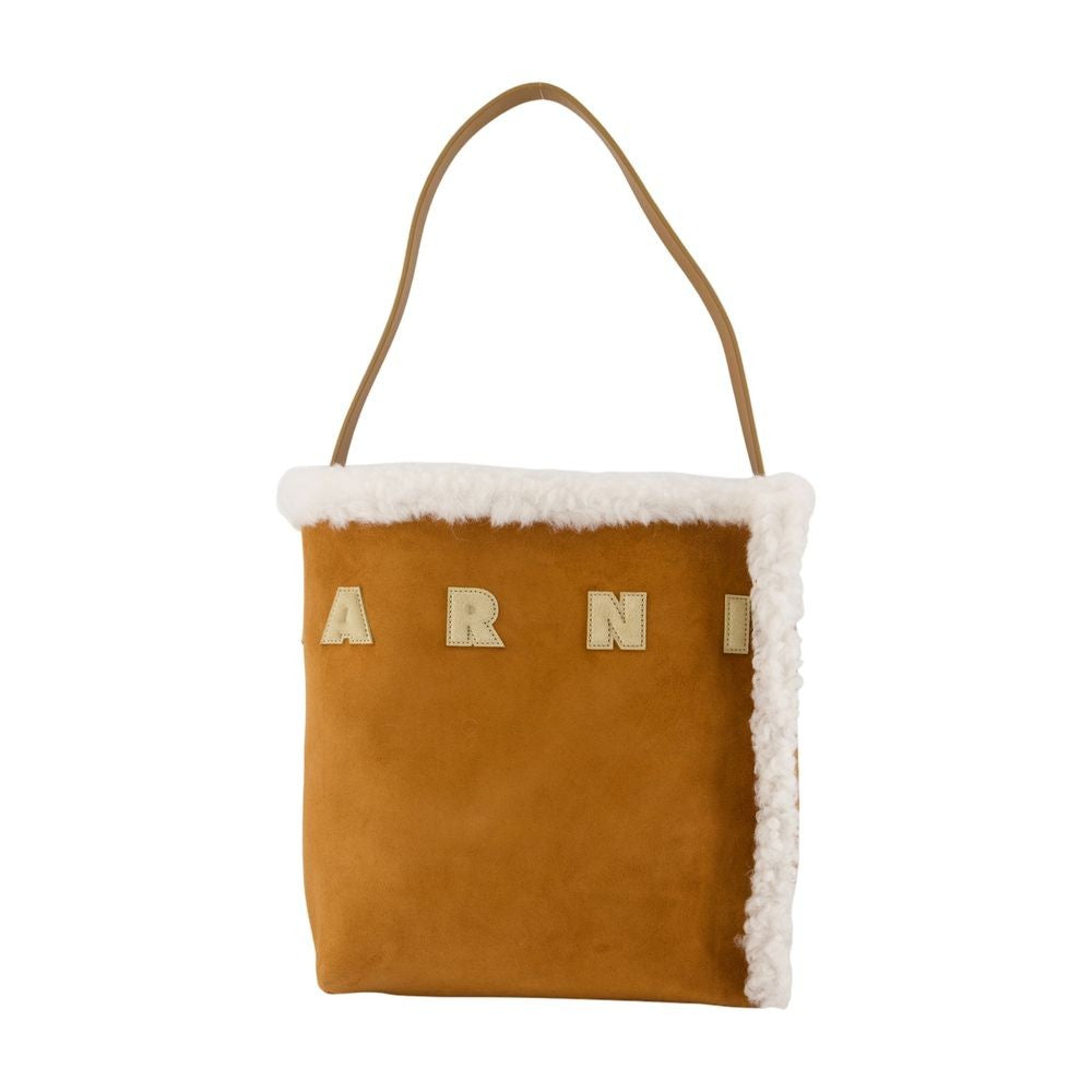 Marni Museo Mini Shopper Bag - Leather - Brown