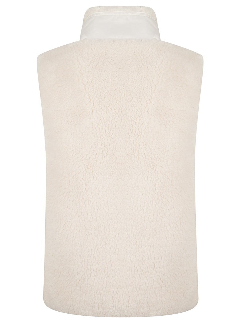 Tory Burch Sporty Fleece Vest With Toggle Accents