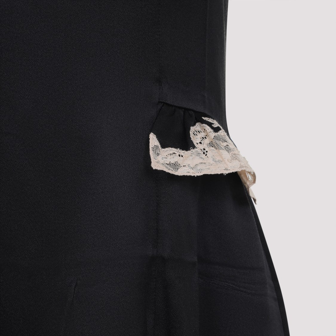 Prada Silk Evening Dress With Lace Detailing