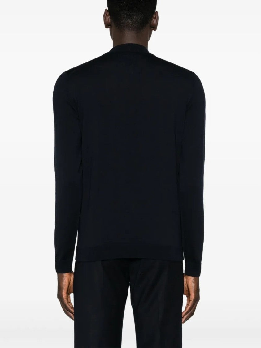 Roberto Collina Merino Wool Knit Pullover With High Neckline