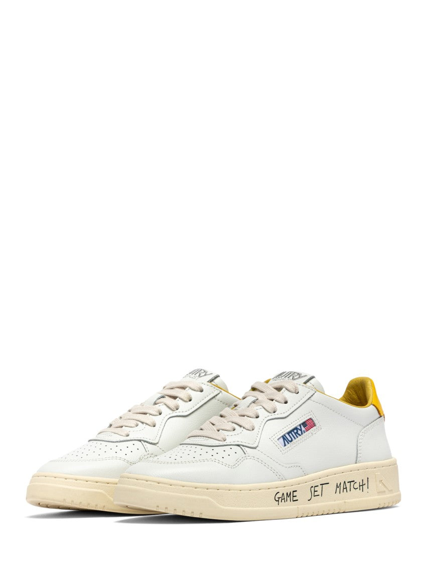 Autry Low-Top Sneakers In Smooth White Leather With Contrasting Details