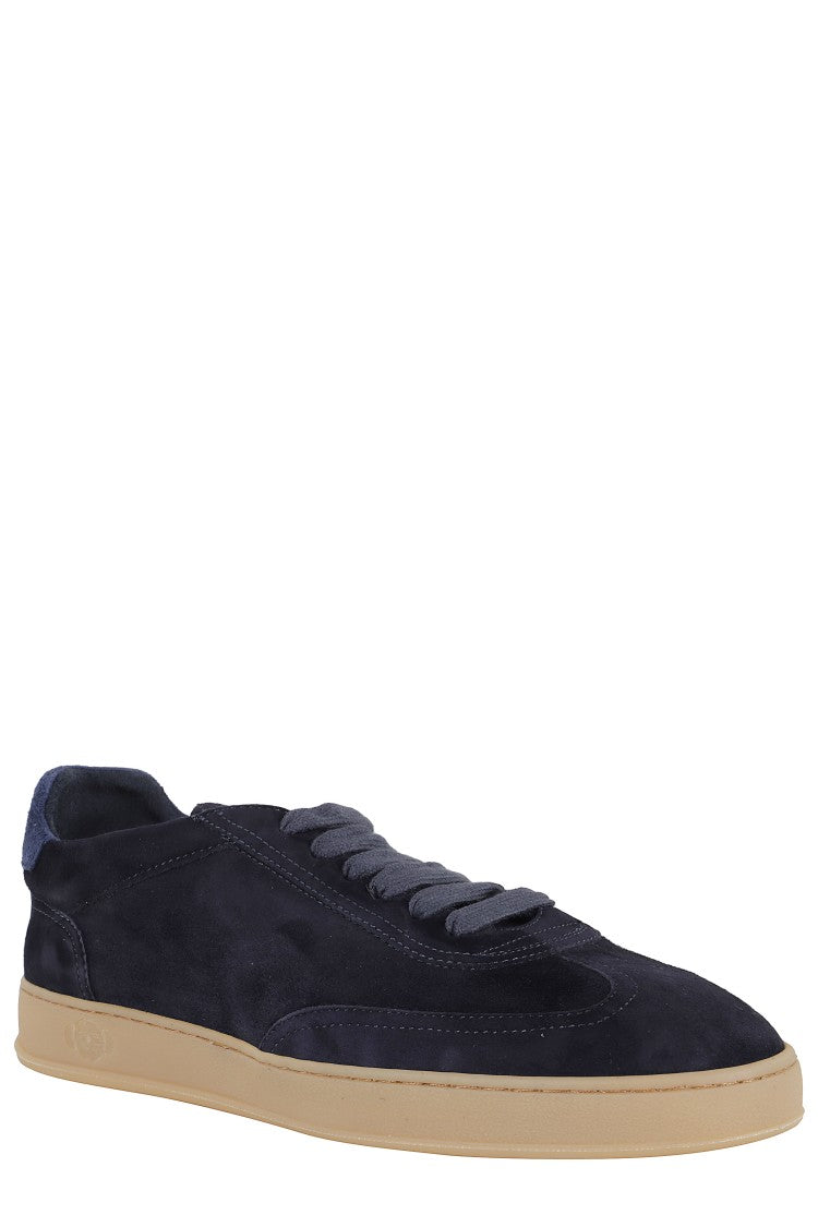 Soldini Low-Top Navy Suede Shoes