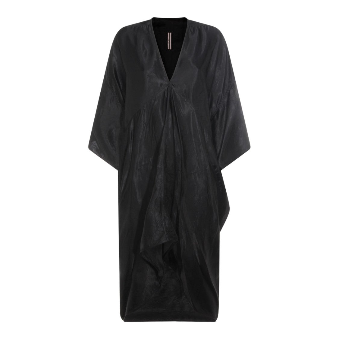 Rick Owens Loose-Fit Midi Dress With Deep V-Neckline