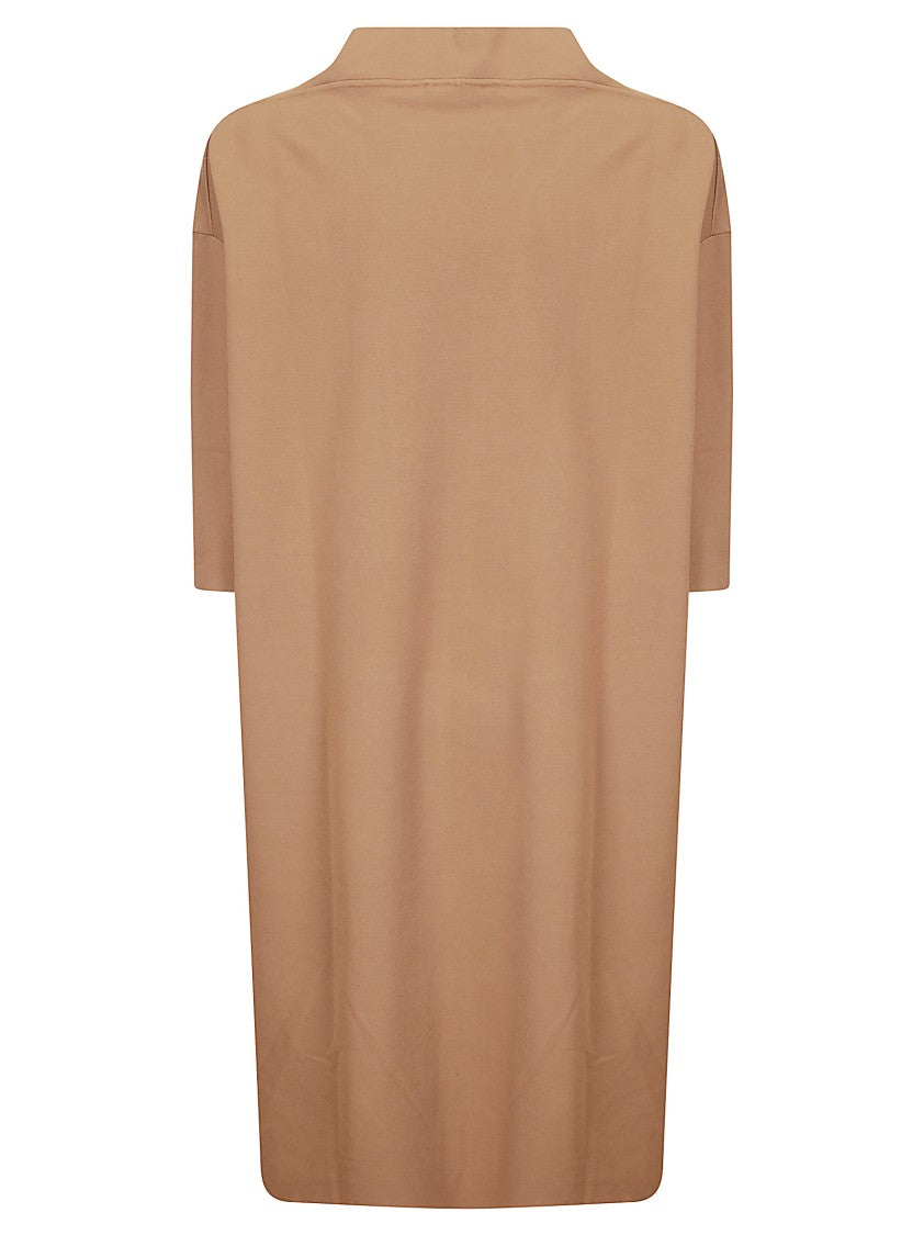 Stefano Mortari Boat Neck Maxi Dress With Three-Quarter Sleeves