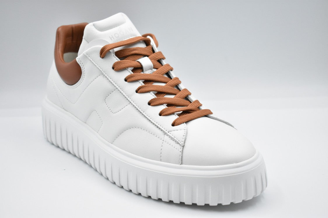 Hogan White Leather Sneakers With Sole