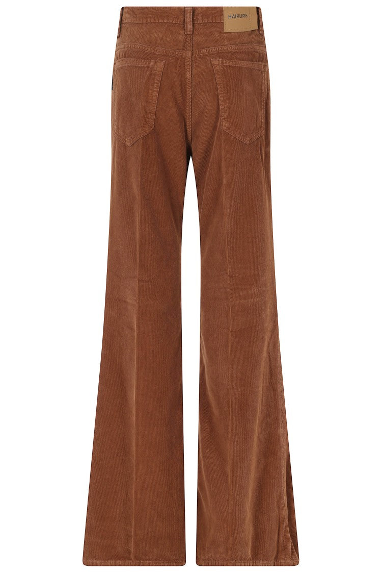 Haikure Brown Clara Relaxed Wide-Leg Corduroy Jeans