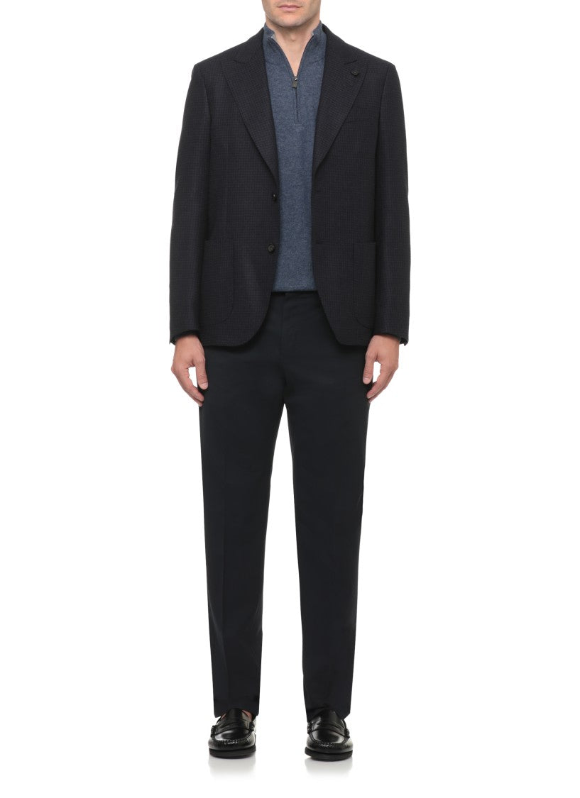 Lardini Tailored Wool Jacket With Peak Lapel