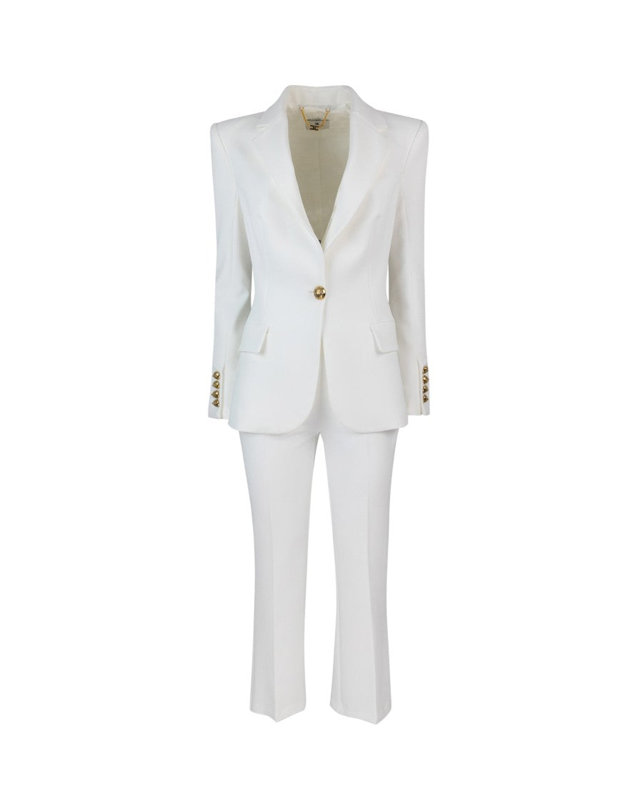 Elisabetta Franchi Slim-Fit Single-Breasted Suit In Smooth Stretch Crepe