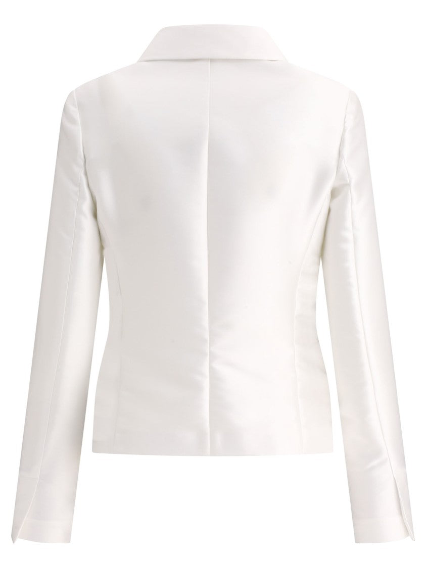 F.It Satin Single-Breasted Blazer