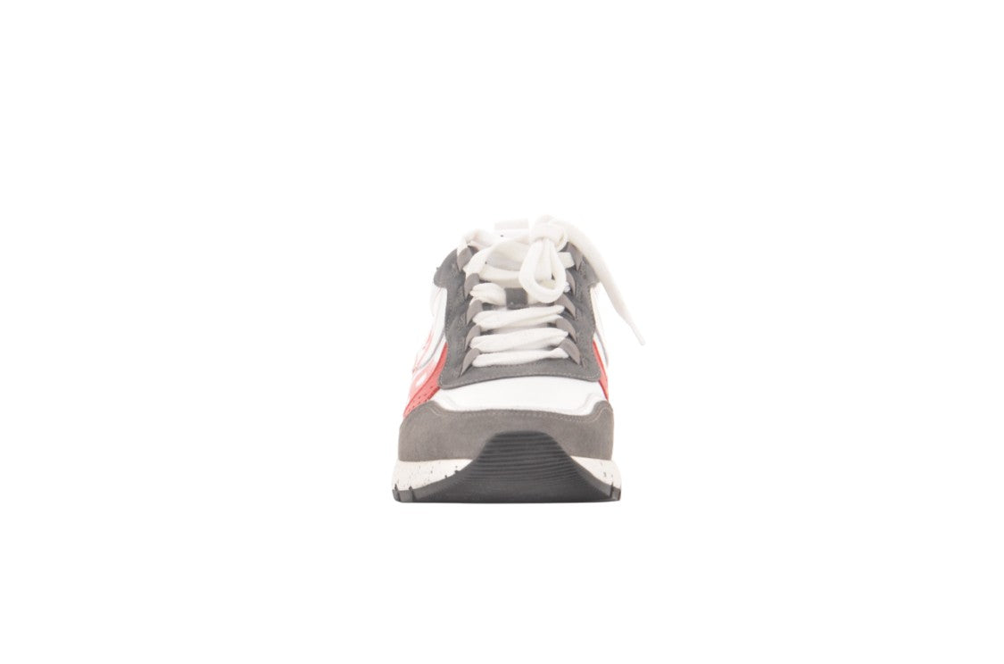 Voile Blanche Grey Cotton Dynamic Panel Design Sneakers