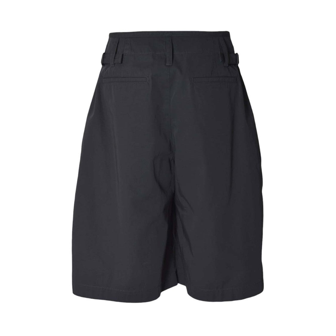 Lemaire High-Waisted Black Shorts With Pleated Front And Welt Pockets
