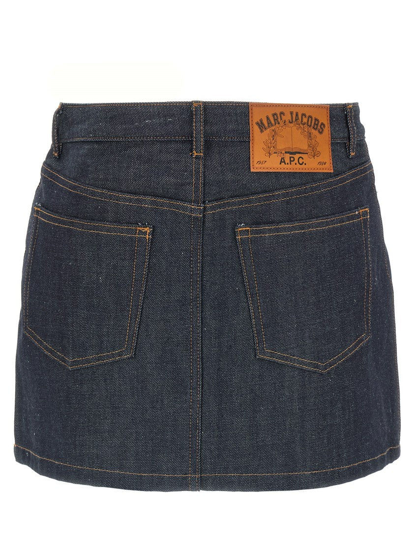 A.P.C. The Skirt' Mini Skirt With Contrast Stitching