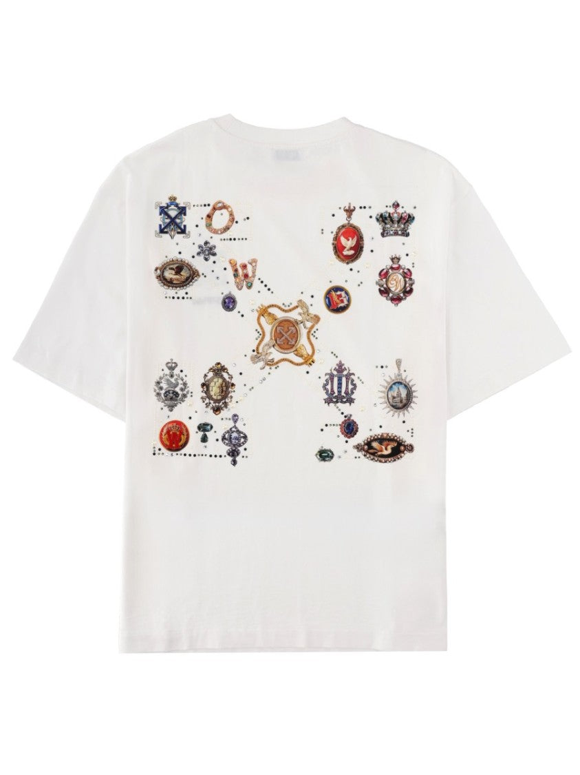 Off-White Kaleidoscope Graphic Cotton Crew Neck T-Shirt