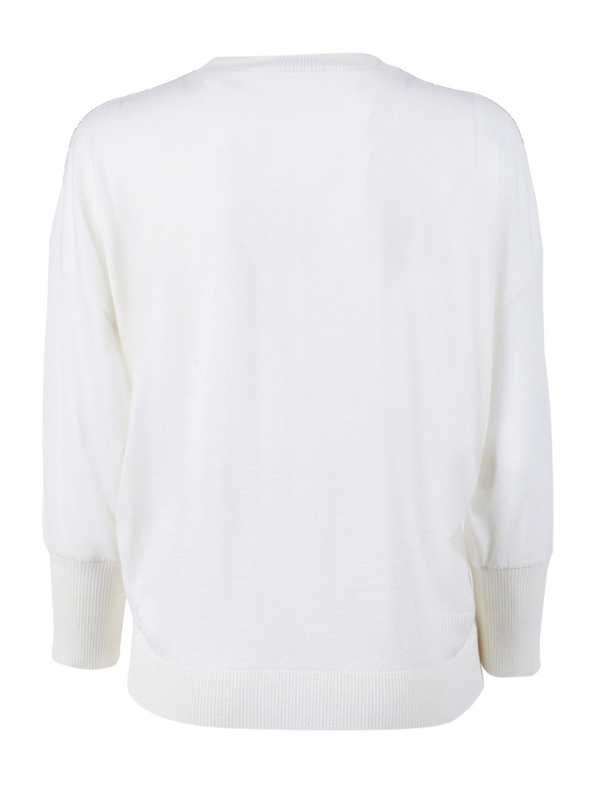 Peserico Metallic Stitch Knitted Sweater