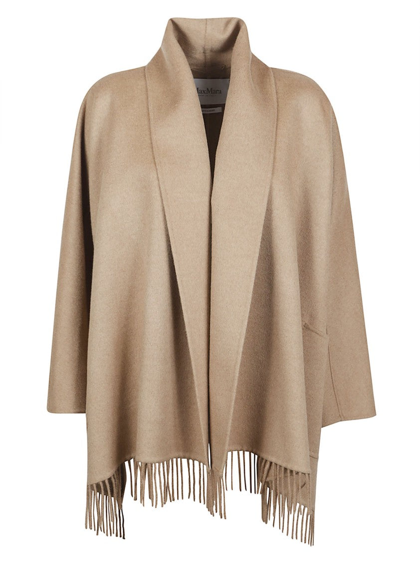 Max Mara Beige Cape-Style Coat