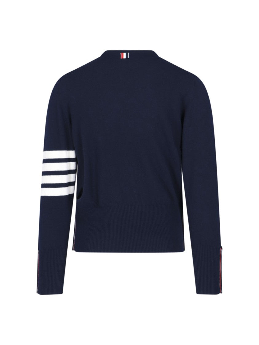Thom Browne "4-Bar" Cashmere Sweater – Blue