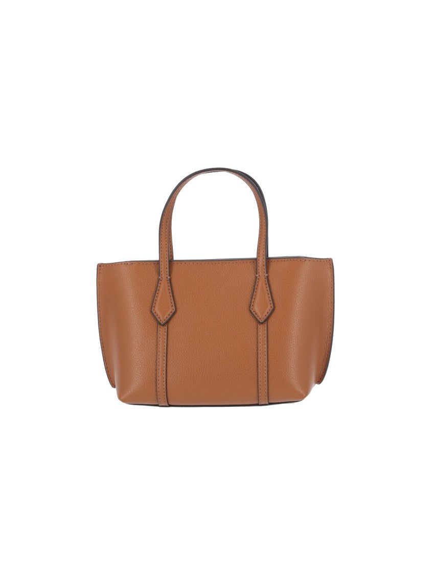 Tory Burch Structured Pebbled Handbag With Adjustable Strap