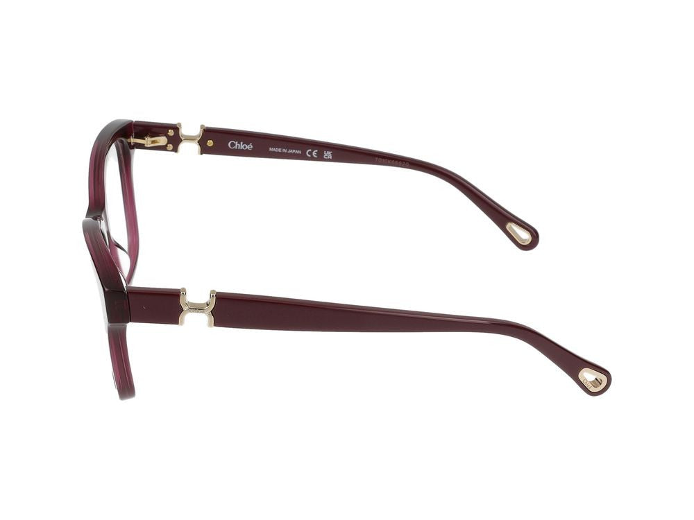 Chloé Eyeglasses Ch0334o 010 Burgundy Red Transpar 52/17/140