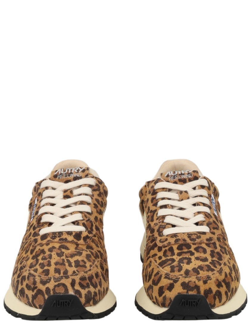 Autry Leopard Print Cow Leather Sneakers