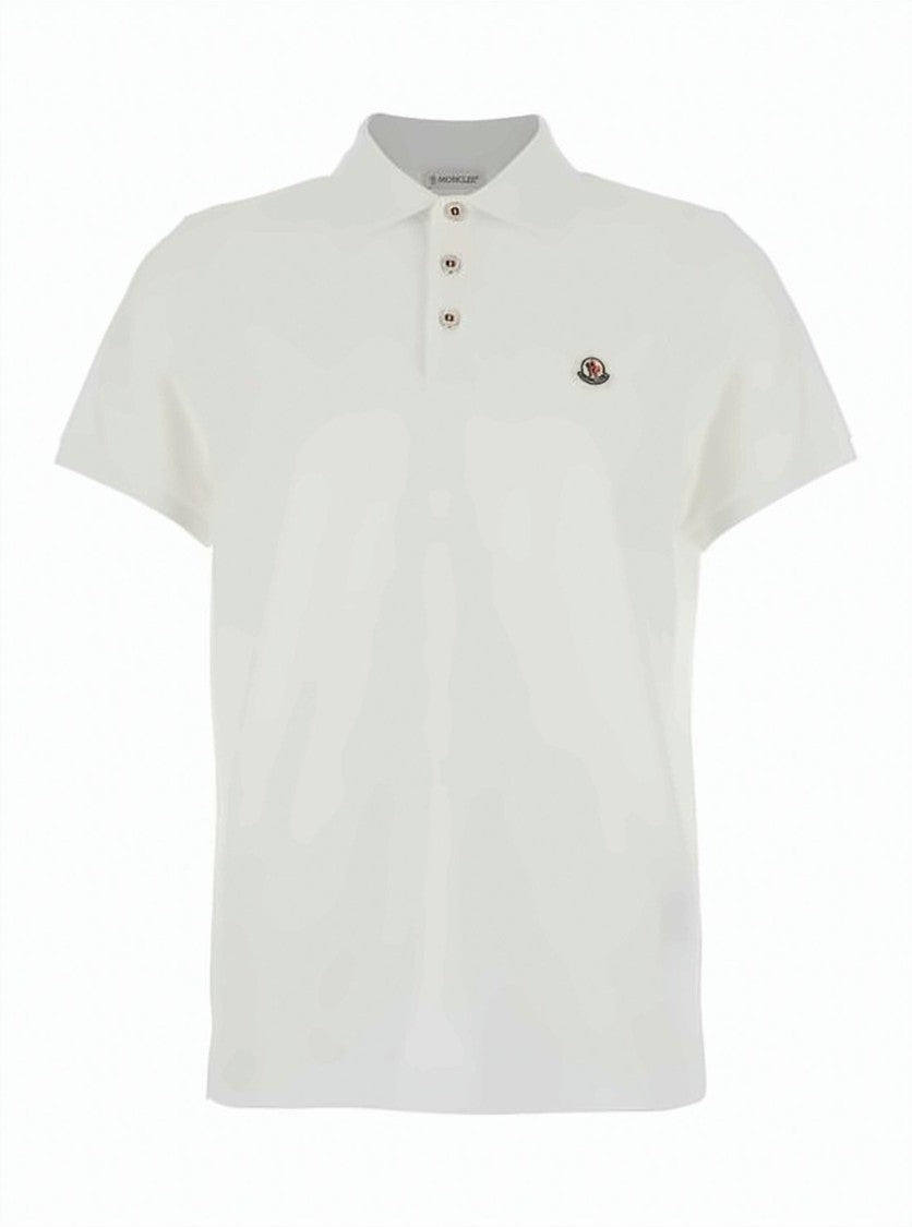 Moncler Short-Sleeve Polo Shirt With Embroidered Logo
