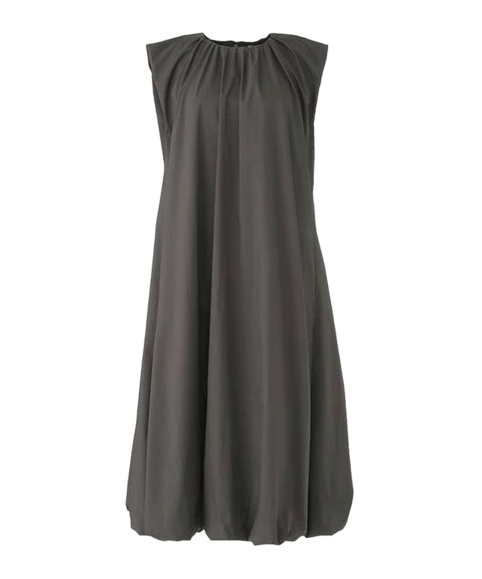 Amomento Sleeveless Grey Midi Dress With Flowing Silhouette
