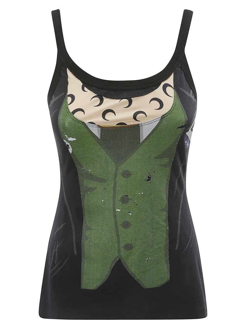 Marine Serre Flared Regenerated Tank Top