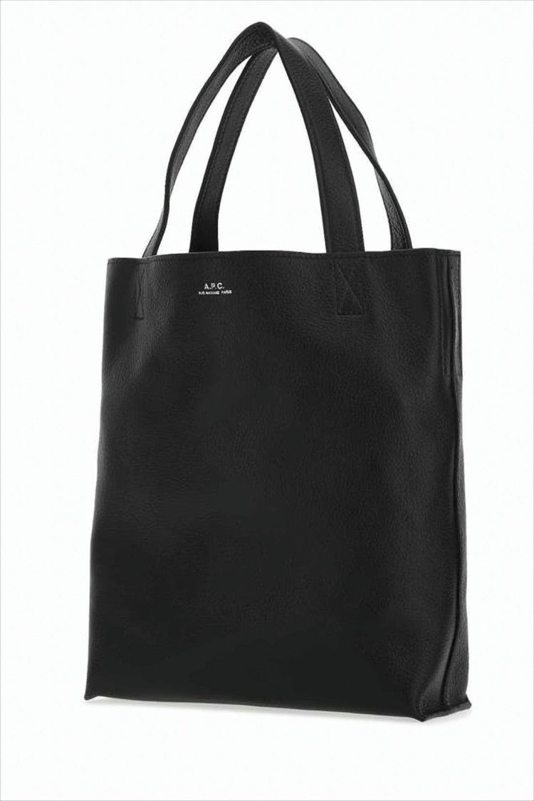 A.P.C. Black Cowhide Tote Bag
