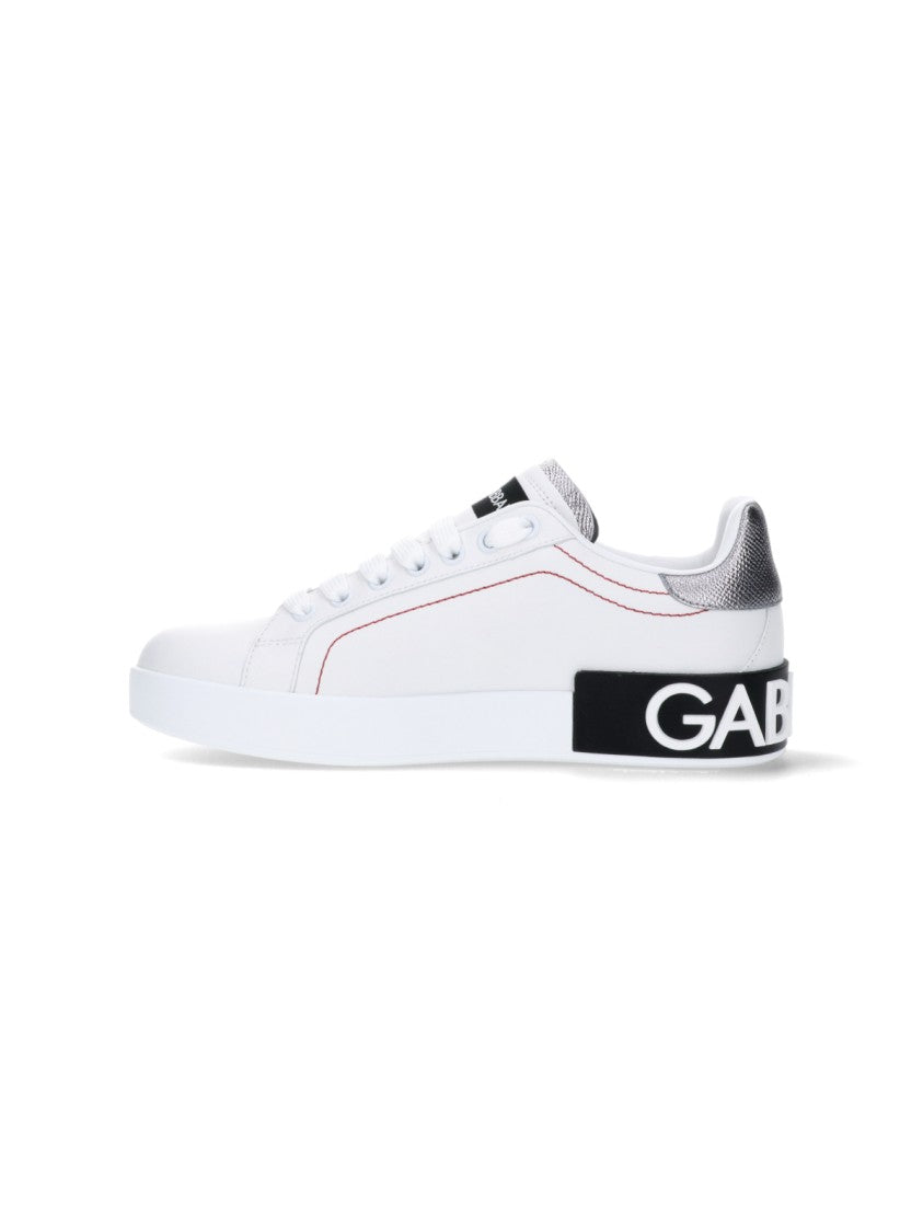 Dolce & Gabbana Portofino' Sneakers – White And Black