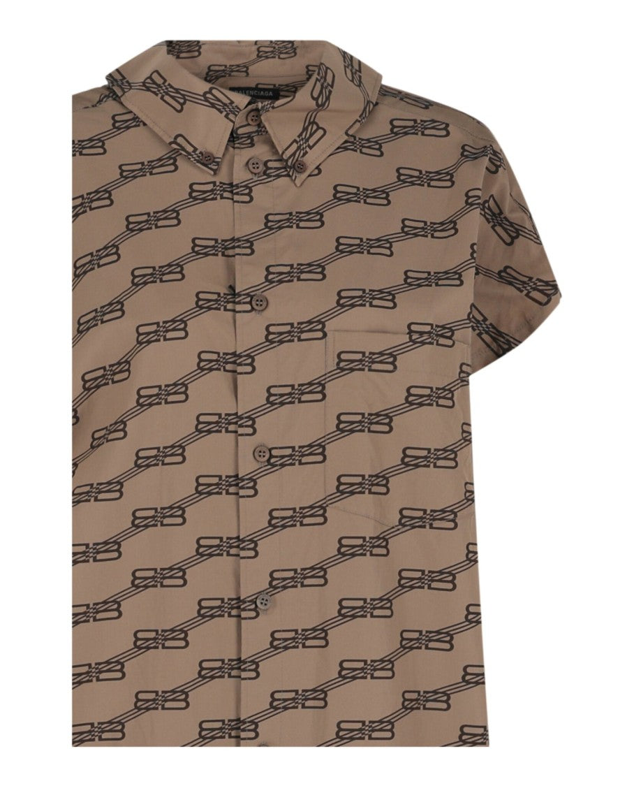 Balenciaga Rawcut Monogram Midi Shirt Dress