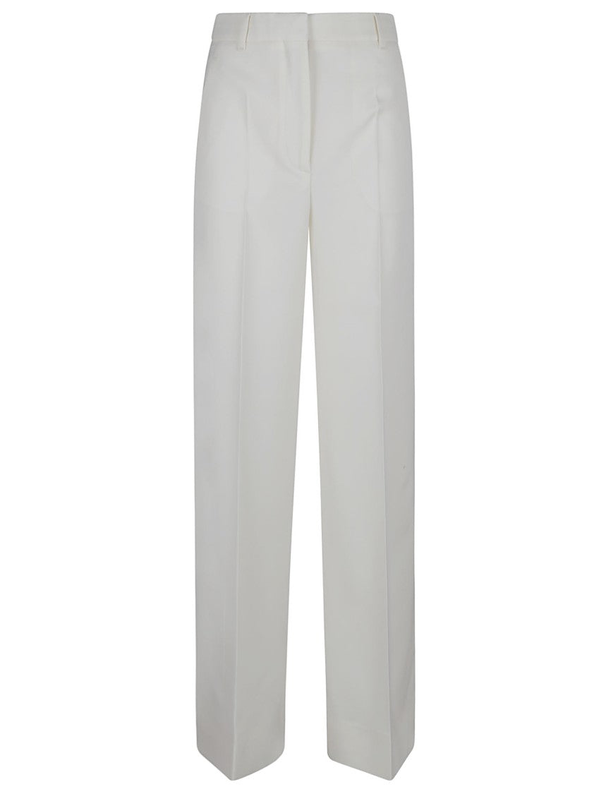 Stella Mccartney Cream Wool Flared Trousers