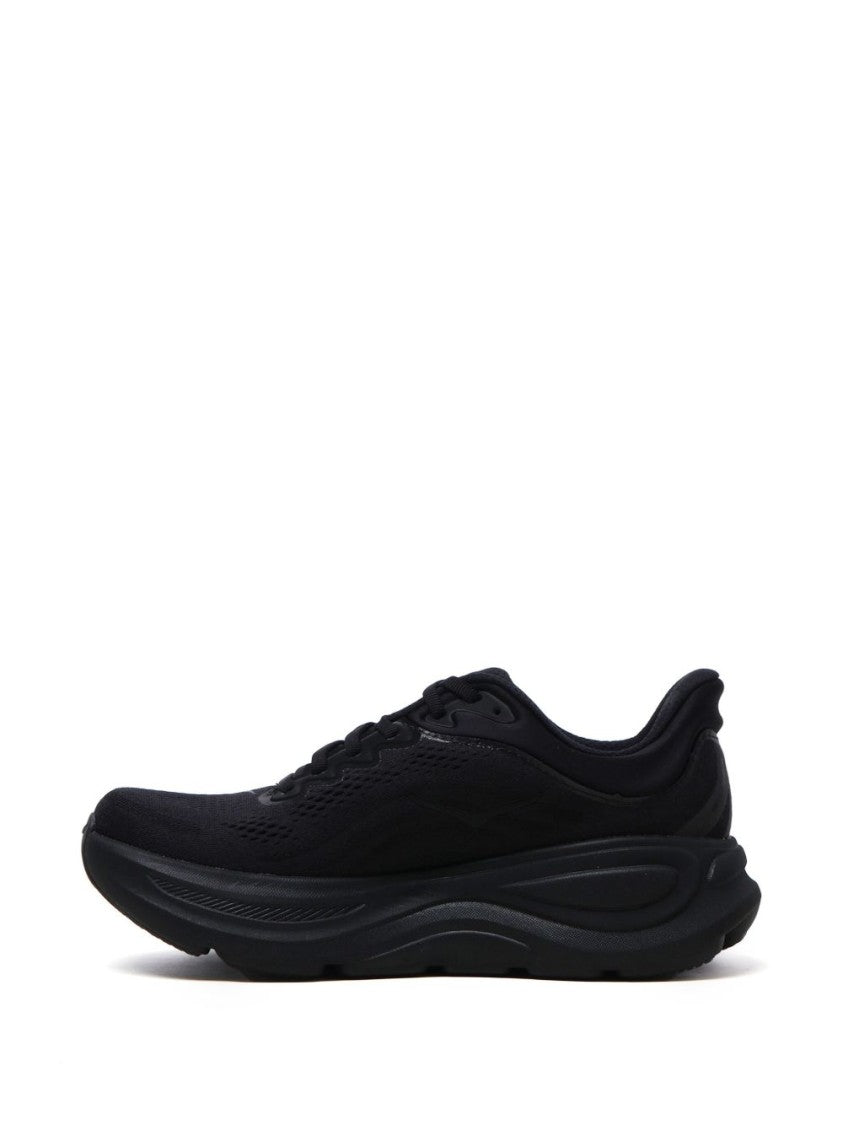 Hoka Black Streamlined Cushioned Sole Sneakers