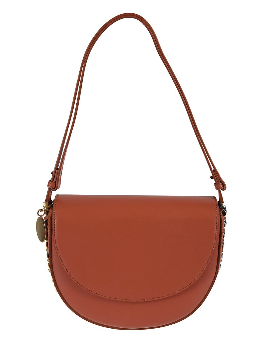Stella Mccartney Smooth Semi-Circular Bag With Structured Flap