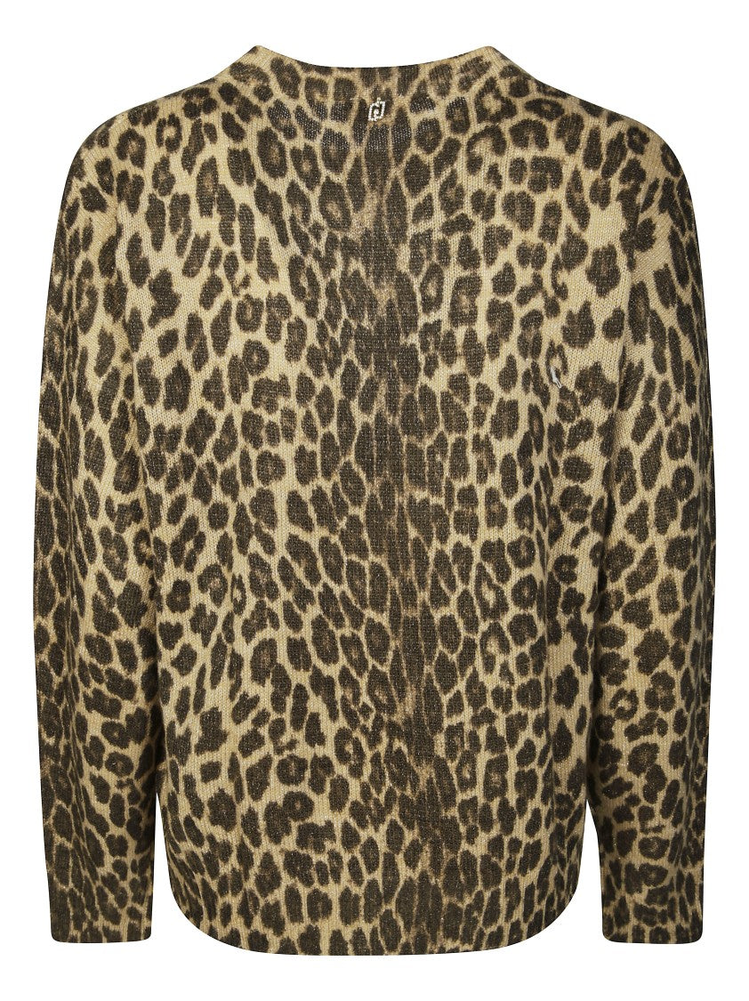 Liu Jo Fitted Long-Sleeved Top With Bold Animal Print