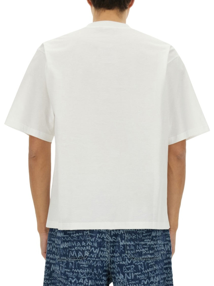 Marni Relaxed-Fit Cotton T-Shirt With Bold Logo Detail