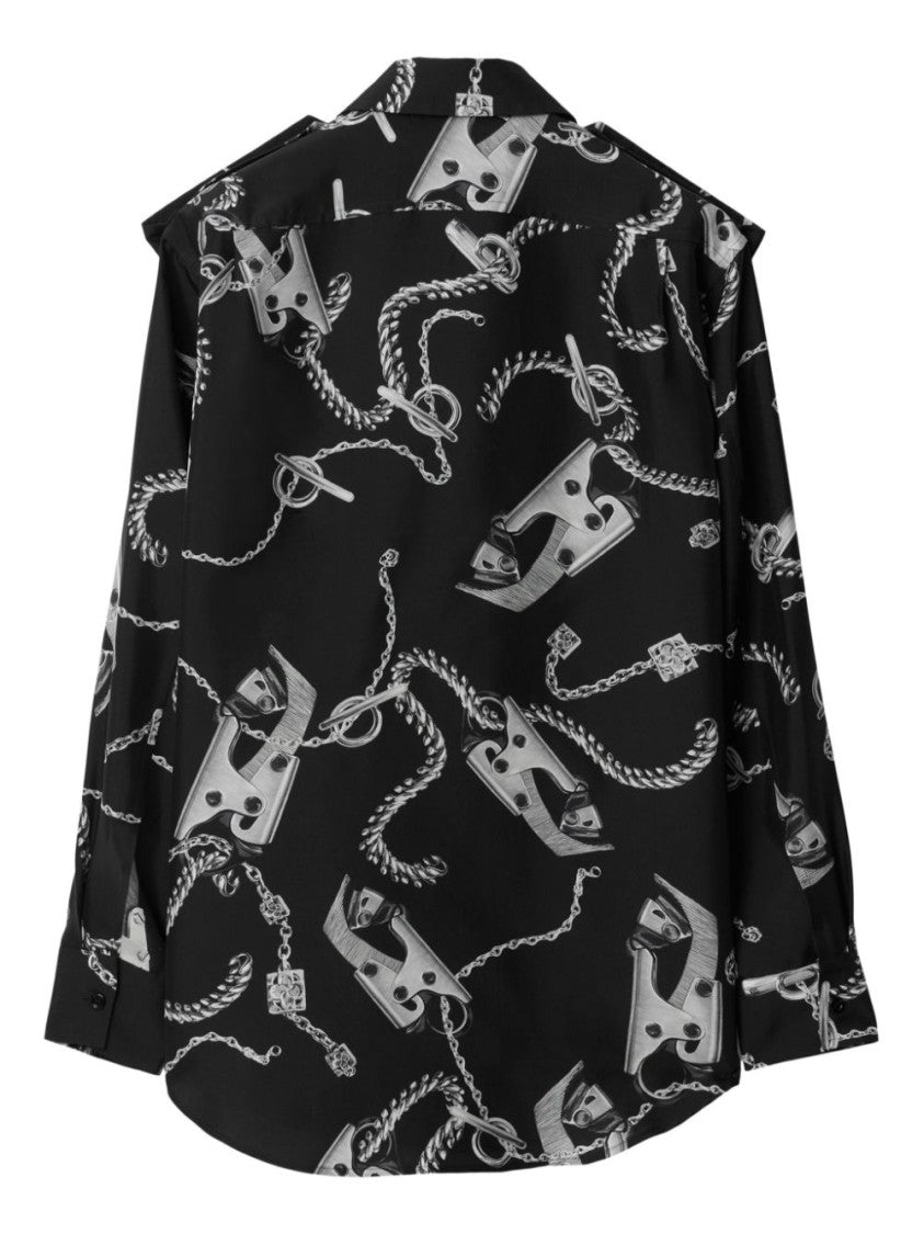 Burberry Knight Hardware Silk Shirt
