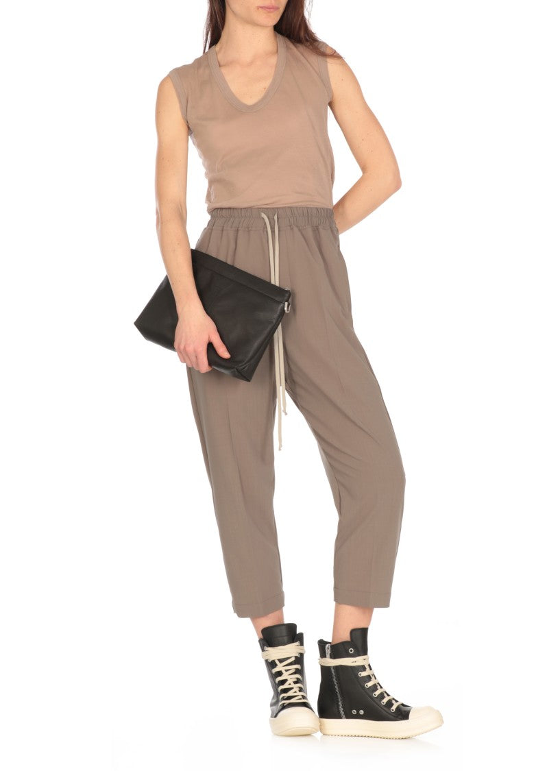 Rick Owens Beige Cotton Sleeveless Top