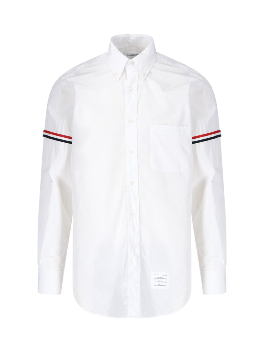 Thom Browne White Tricolore Detail Shirt – White