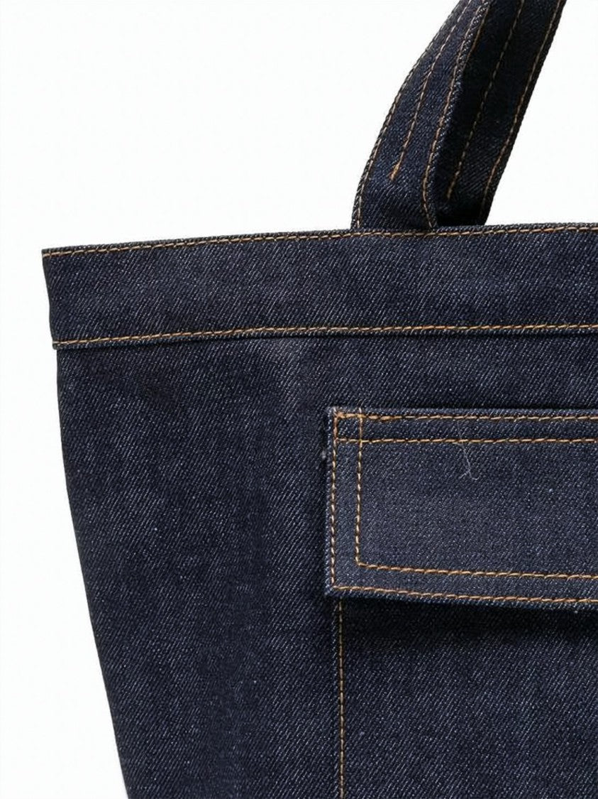 A.P.C. Dark Denim Tote Bag With Structured Design